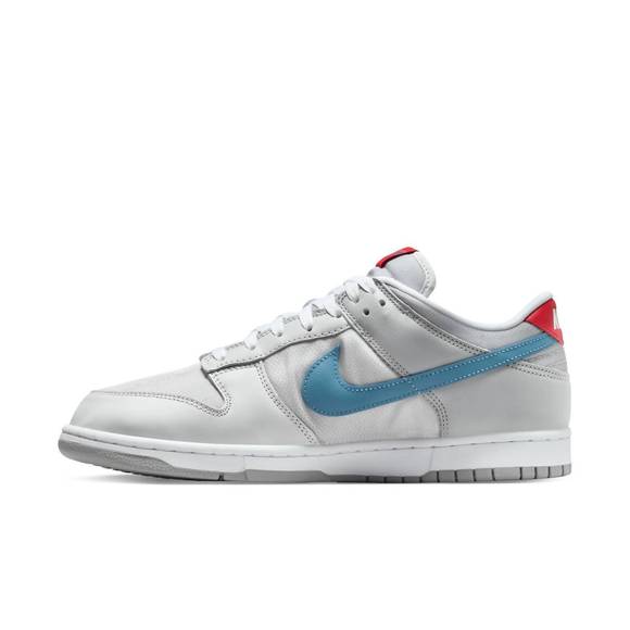 NEW NIKE men's dunk low qs sneakers in silver surfer - Picture 2 of 9